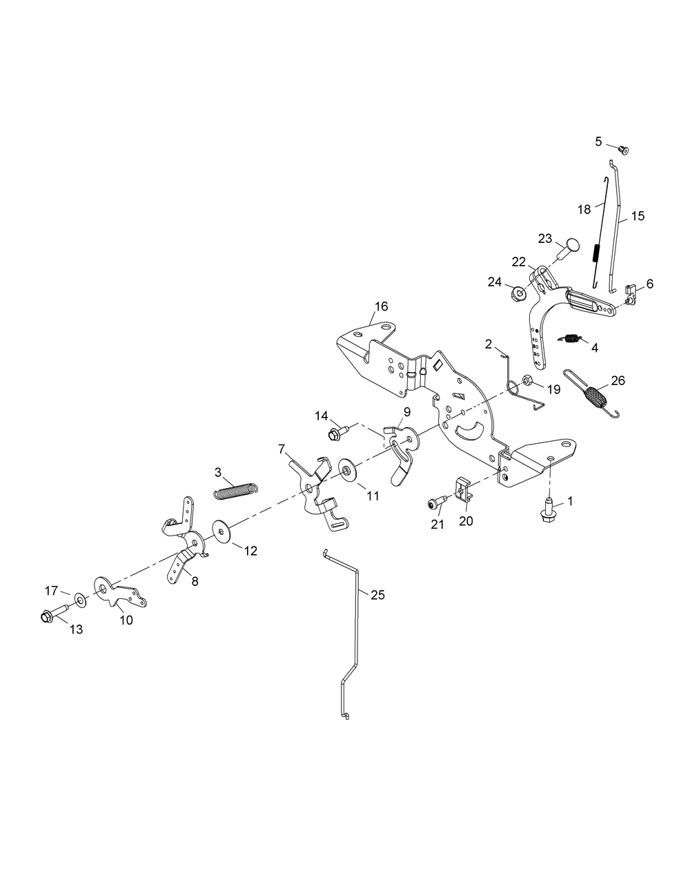 Kohler Kt735-3012 Engine Controls Diagram and Parts List for XT2-LX46KH (13WQA1CT010)(2015) Cub Cadet Lawn Tractor